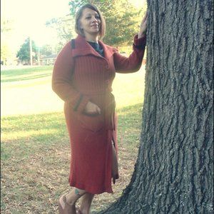 Vintage Zado MED Cardigan Belted Long Sweater Coat